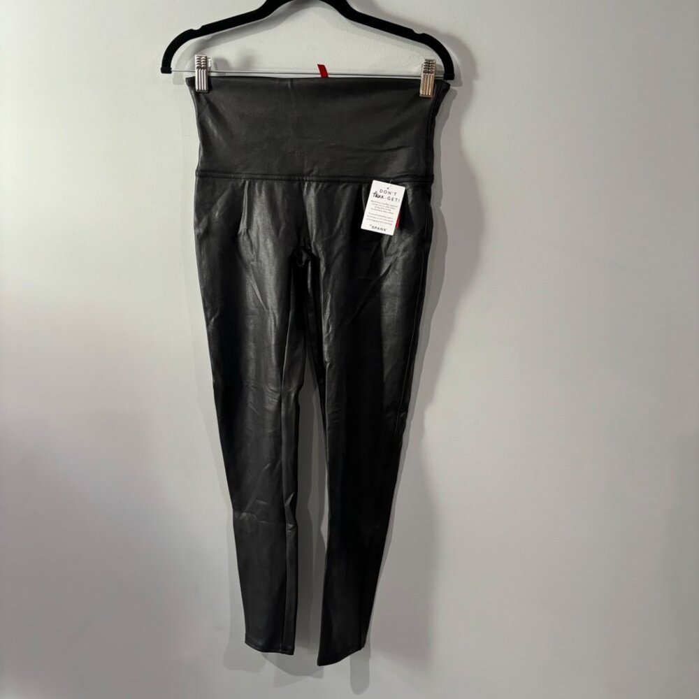 Spanx Faux Leather Leggings Size XL